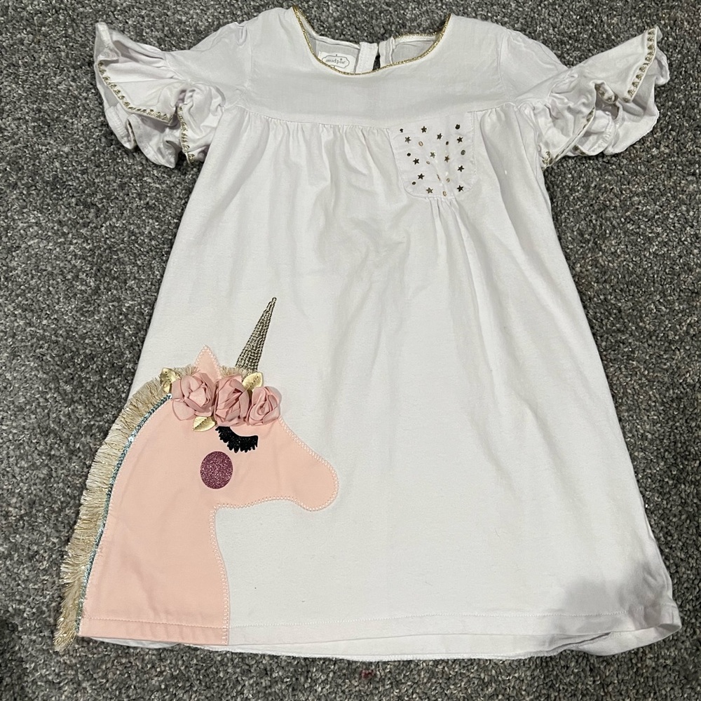 Mud Pie 5T Unicorn Dress